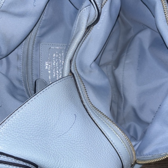 Coach Light Blue Leather Shoulder Bag - Picture 10 of 16